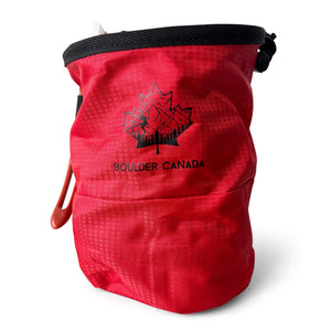 Get Climbing Starter Kit - Boulder Canada-Get Climbing Starter Kit - Boulder Canada-Chalk bag to store loose powdered chalk or chalk ball, used for rock climbing and bouldering comes equipped with a cleaning brush to clean holds as you climb